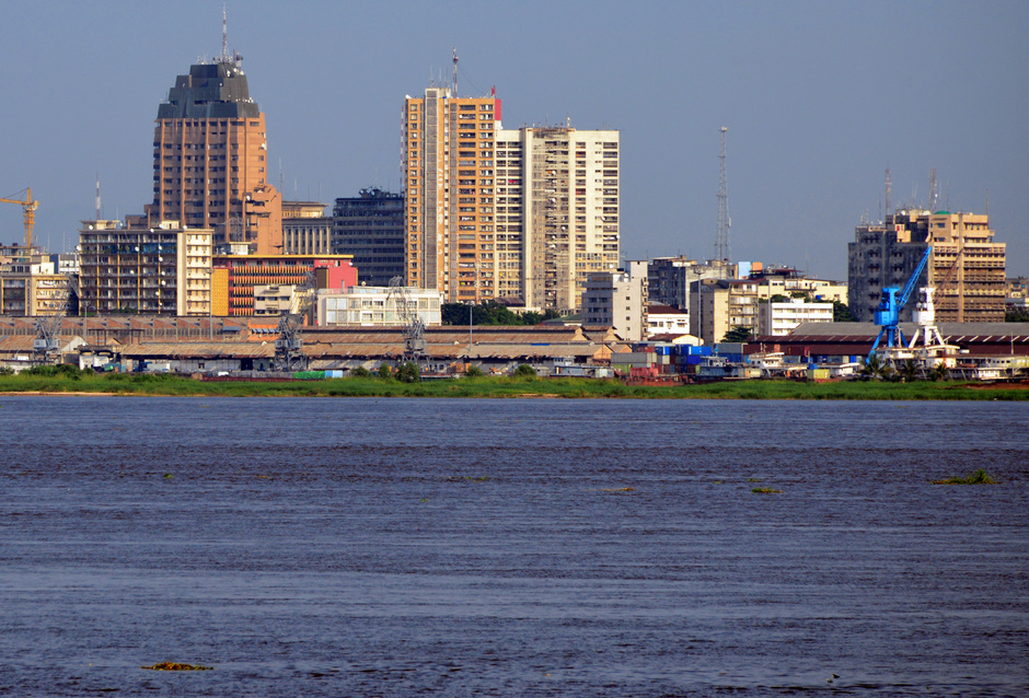 Kinshasa central business district, Congo, skyline