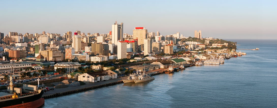 Maputo downtown cityscape, capital city of Mozambique,